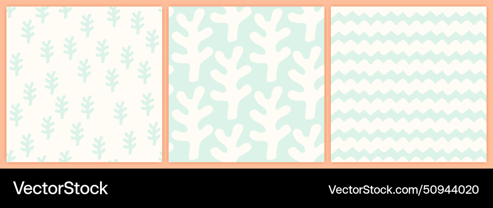 Abstract shapes seamless pattern set in a muted Vector Image