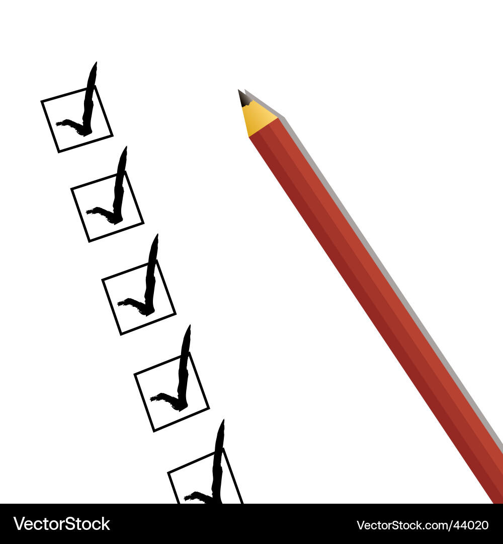 Checklist Form with Boxes vector image