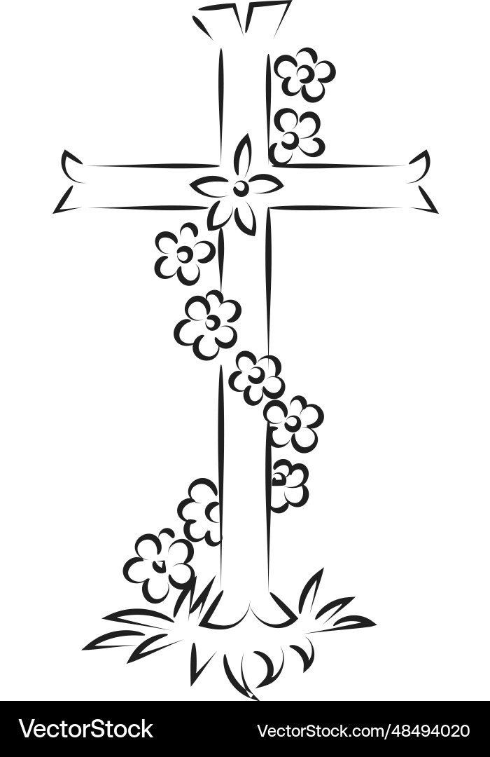 Christian line art design for print Christian line art design for print vector image