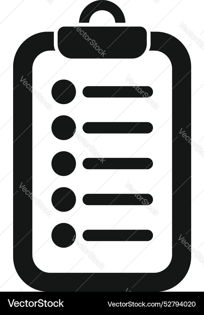 Clipboard showing check marks representing Clipboard showing check marks representing vector image