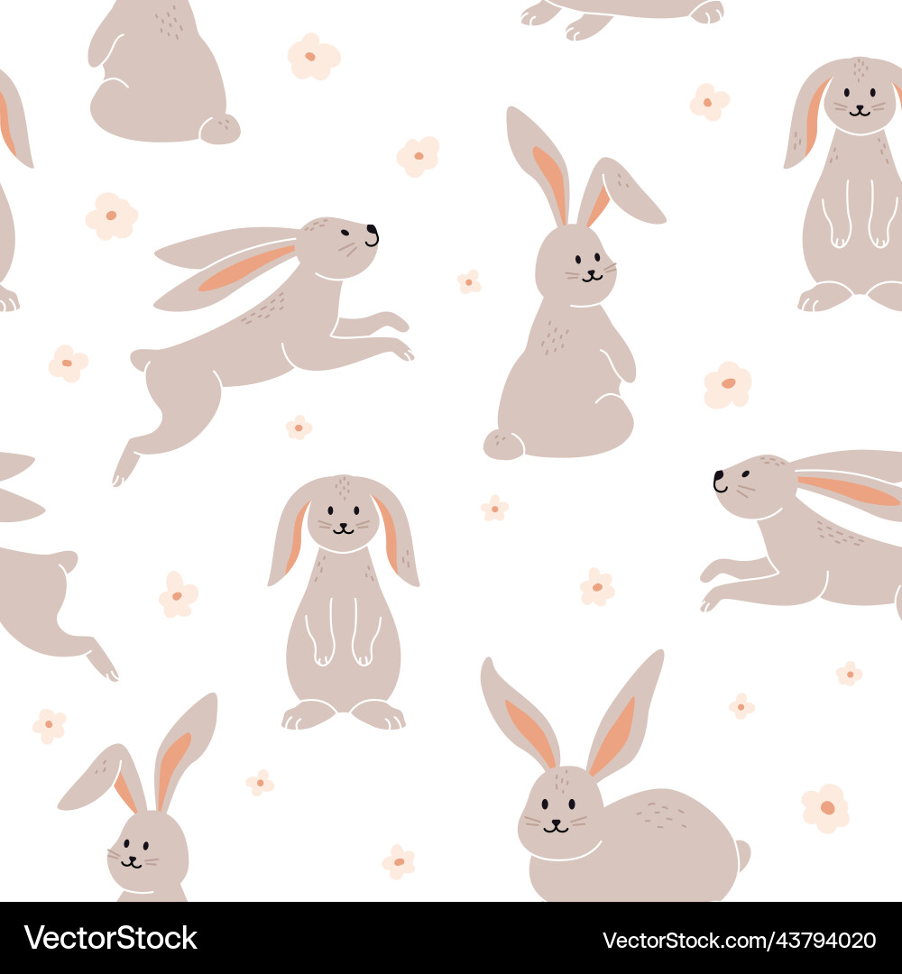 Cute scandinavian easter seamless pattern Cute scandinavian easter seamless pattern vector image