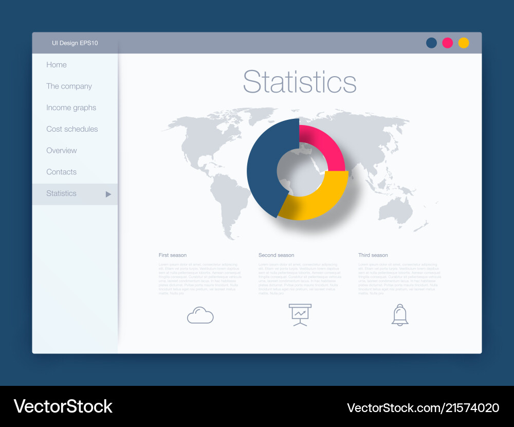 Dashboard infographic template with modern ui Dashboard infographic template with modern ui vector image