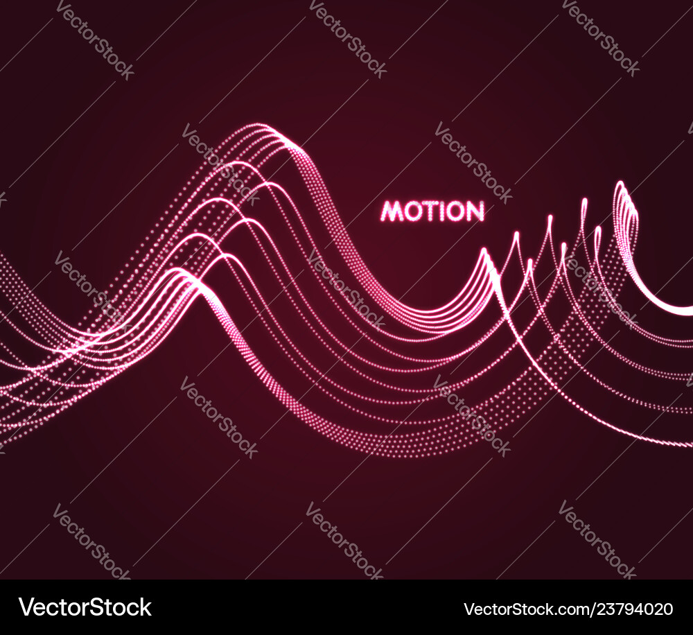 Dynamic Particle Wave Background vector image