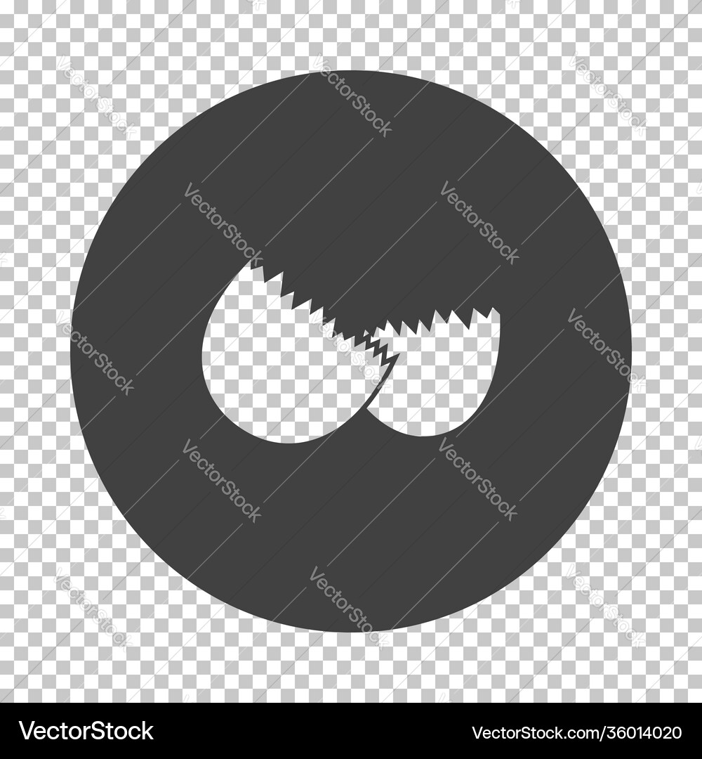 Empty egg shell icon vector image