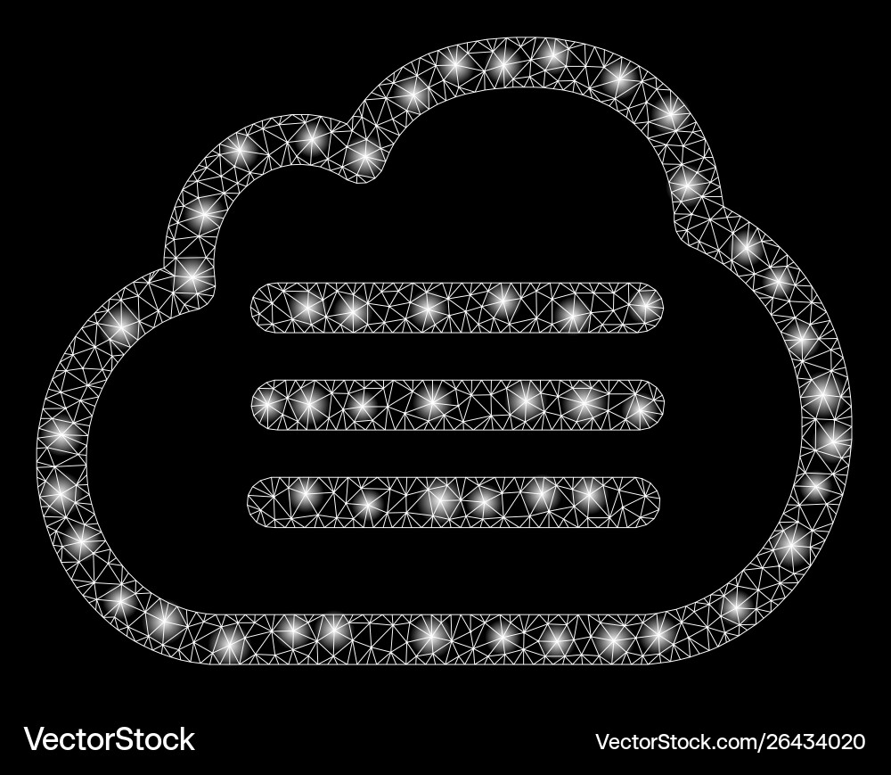 Flare mesh network cloud file with flash spots Flare mesh network cloud file with flash spots vector image