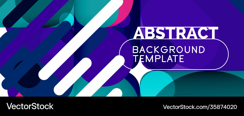 Flat geometric round shapes and dynamic lines Flat geometric round shapes and dynamic lines Vector Image