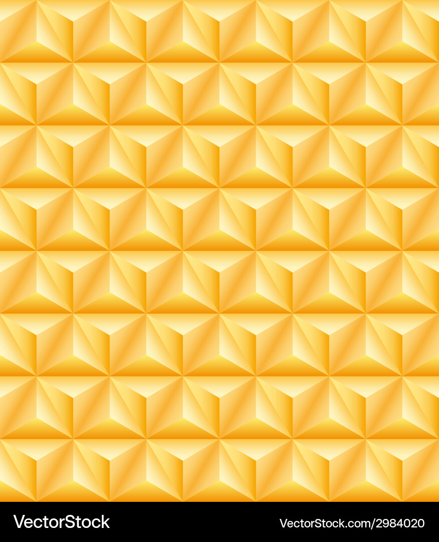 Golden Triangular Pyramid Texture vector image