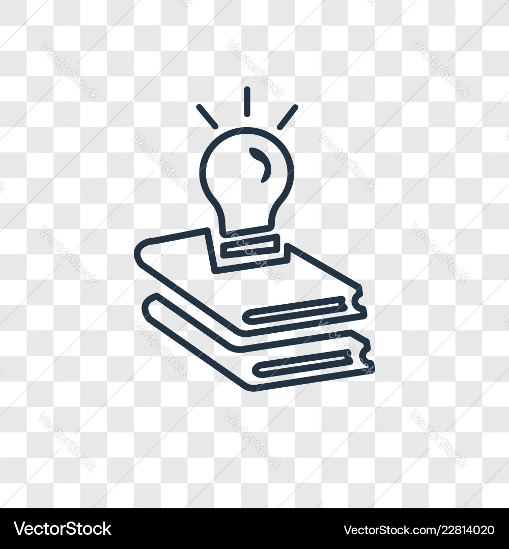 Idea concept linear icon isolated on transparent vector image