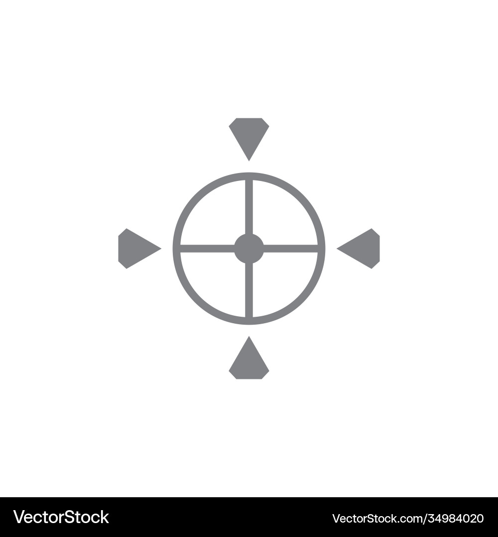Pointing target circle design symbol Pointing target circle design symbol vector image