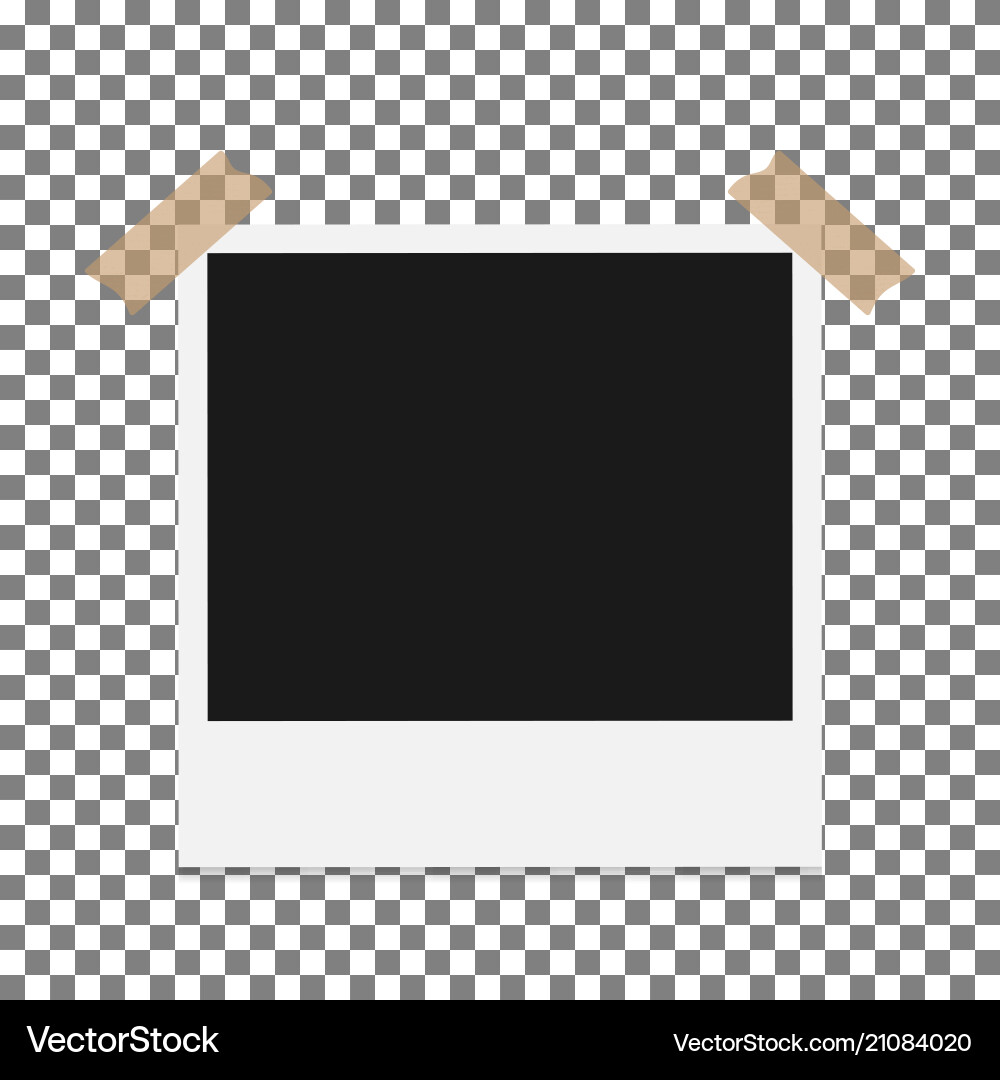 Polaroid Frame with Tape vector image