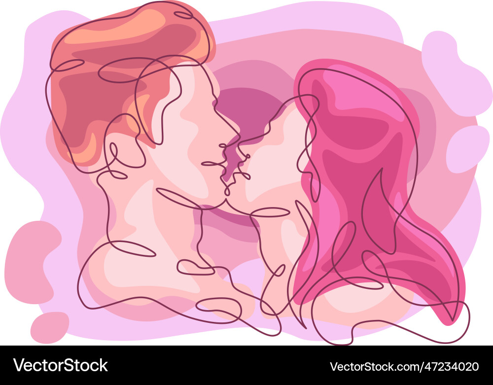 Portrait of the faces two lovers hugs young Portrait of the faces two lovers hugs young vector image