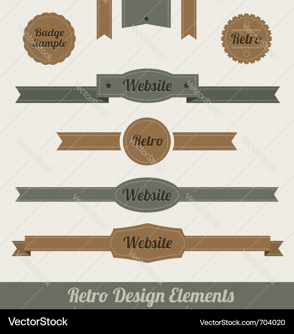 Retro Web Icons vector image