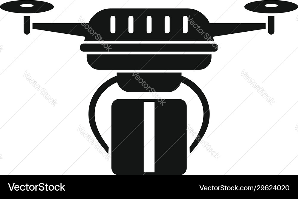Robot drone delivery icon simple style Robot drone delivery icon simple style vector image