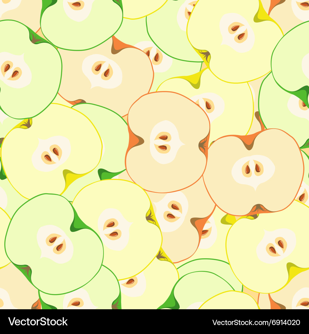 Seamless pattern with apples Vector Image