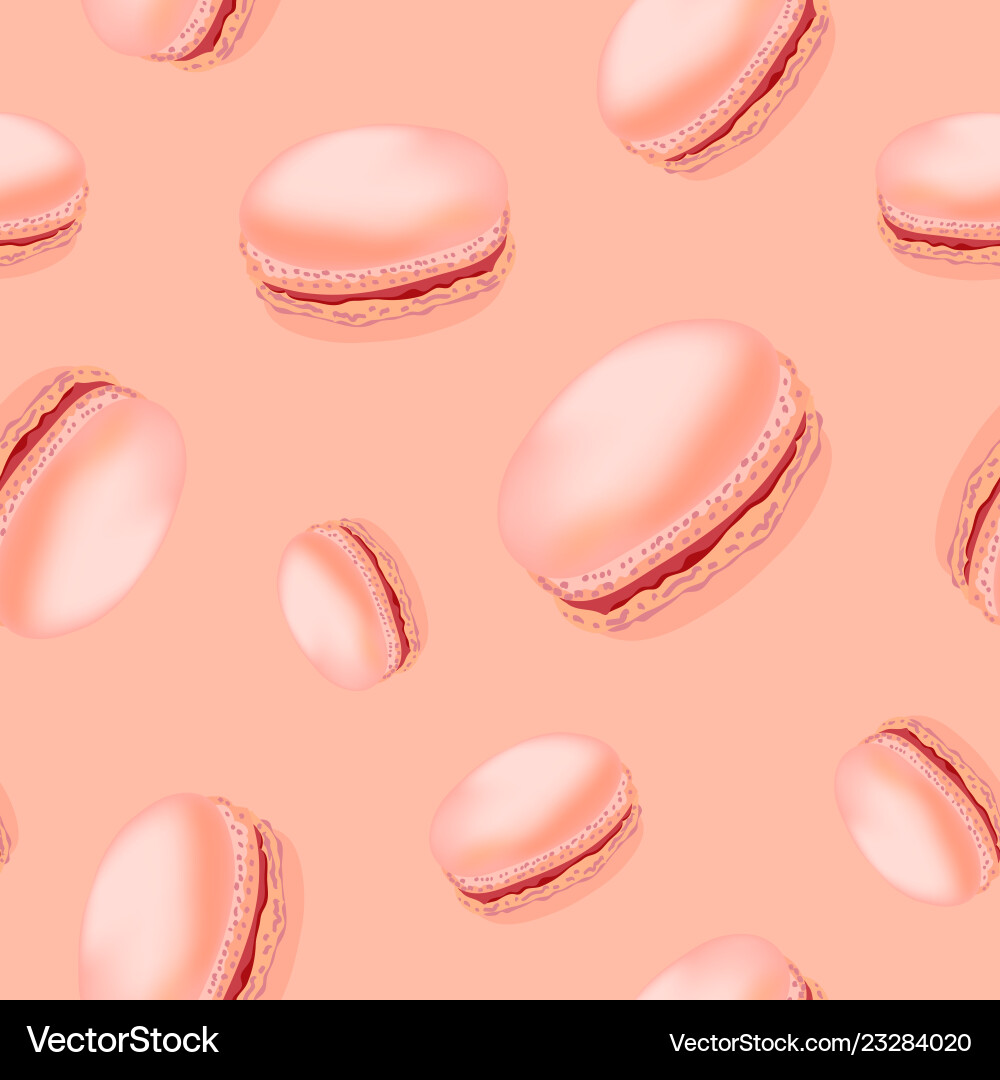 Seamless pattern with colorful macaroon cookies Seamless pattern with colorful macaroon cookies Vector Image