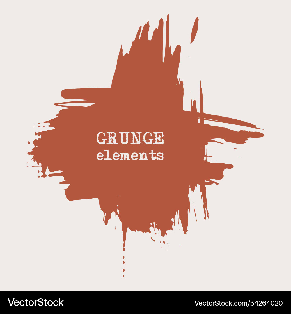 Splats splashes and blobs brown ink paint Splats splashes and blobs brown ink paint vector image