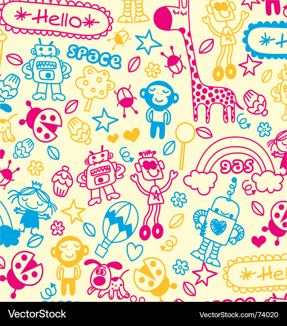 Whimsical Doodle Art vector image