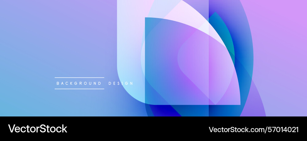Abstract geometric shapes overlap creating Vector Image