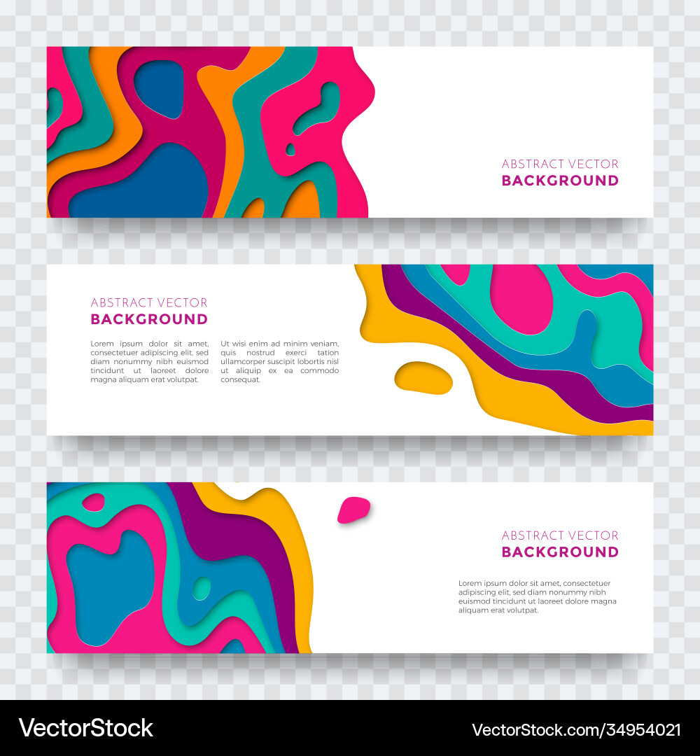 Banner color abstract multi gradient layers Banner color abstract multi gradient layers vector image