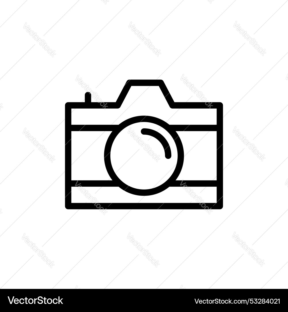 Camera icon outline style design isolated Camera icon outline style design isolated Vector Image