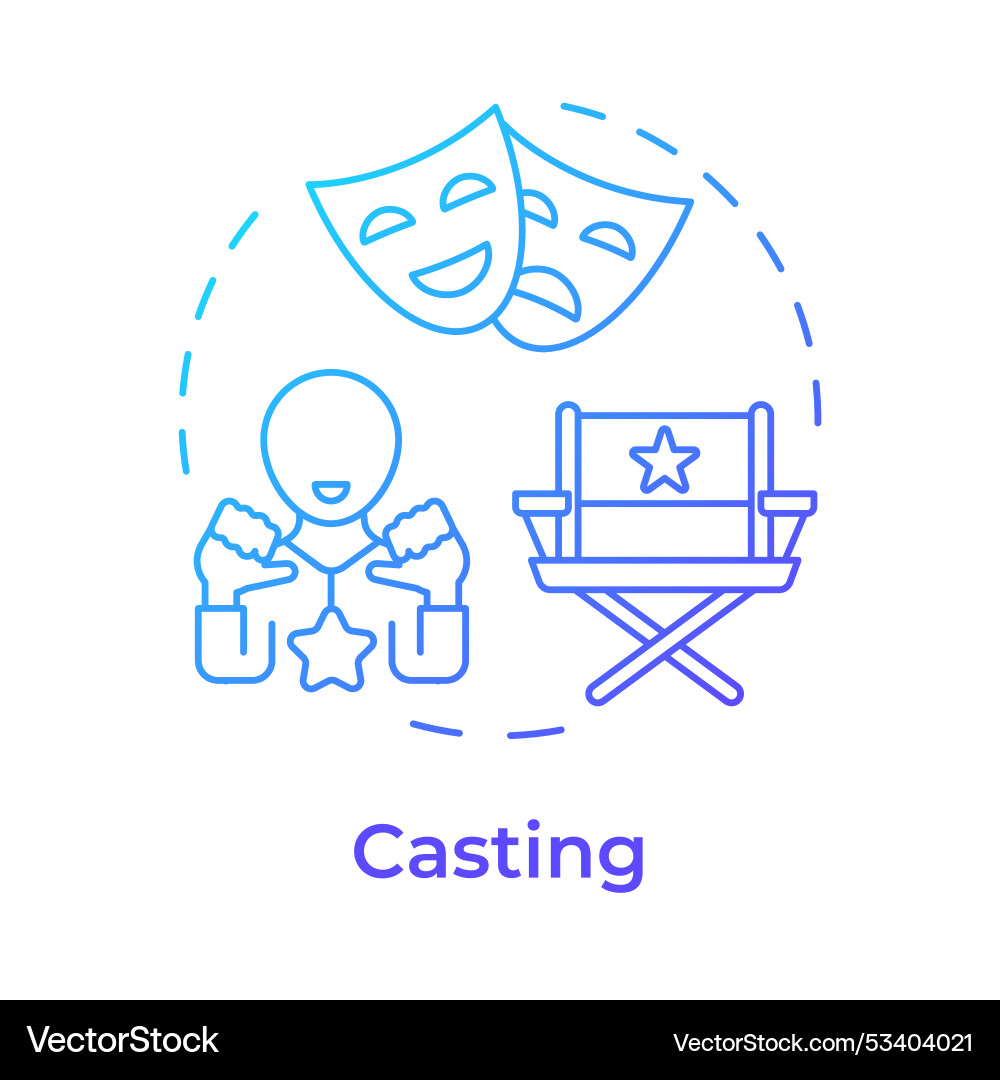 Casting multi color concept icon Vector Image