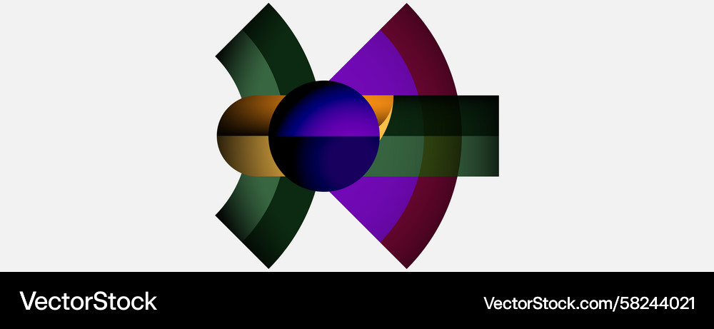 Colorful Abstract Overlap Vector Image