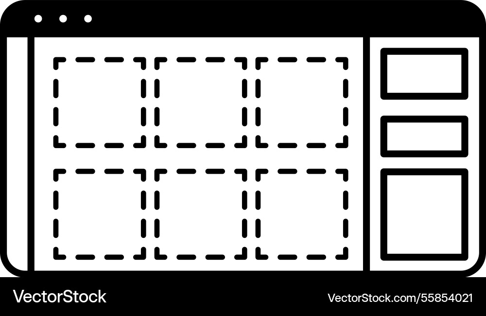 Computer monitor with a square in the middle Computer monitor with a square in the middle Vector Image