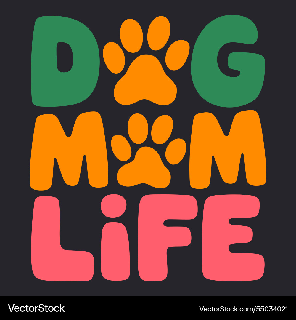 Dog Mama Leben perfektes Design für stolze Mütter Dog Mama Leben perfektes Design für stolze Mütter vektorbild