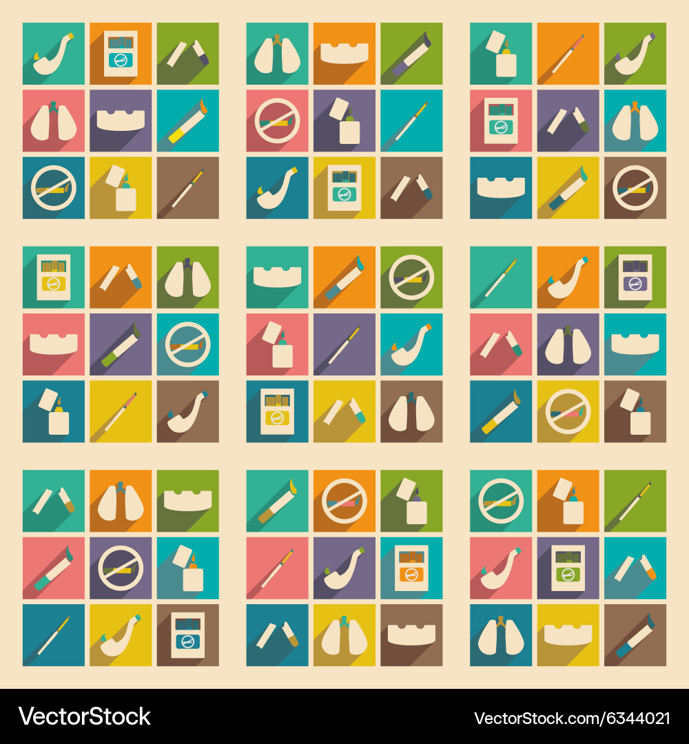 Flat with shadow concept and mobile application Vector Image