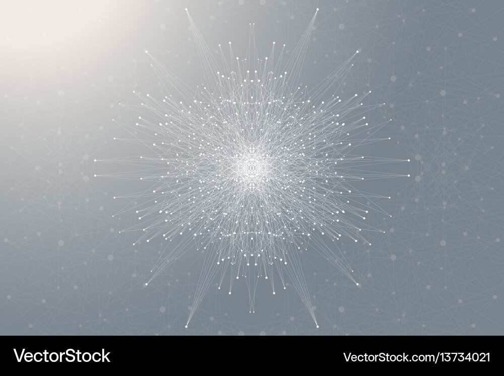 Fractal element with connected lines and dots big Fractal element with connected lines and dots big vector image