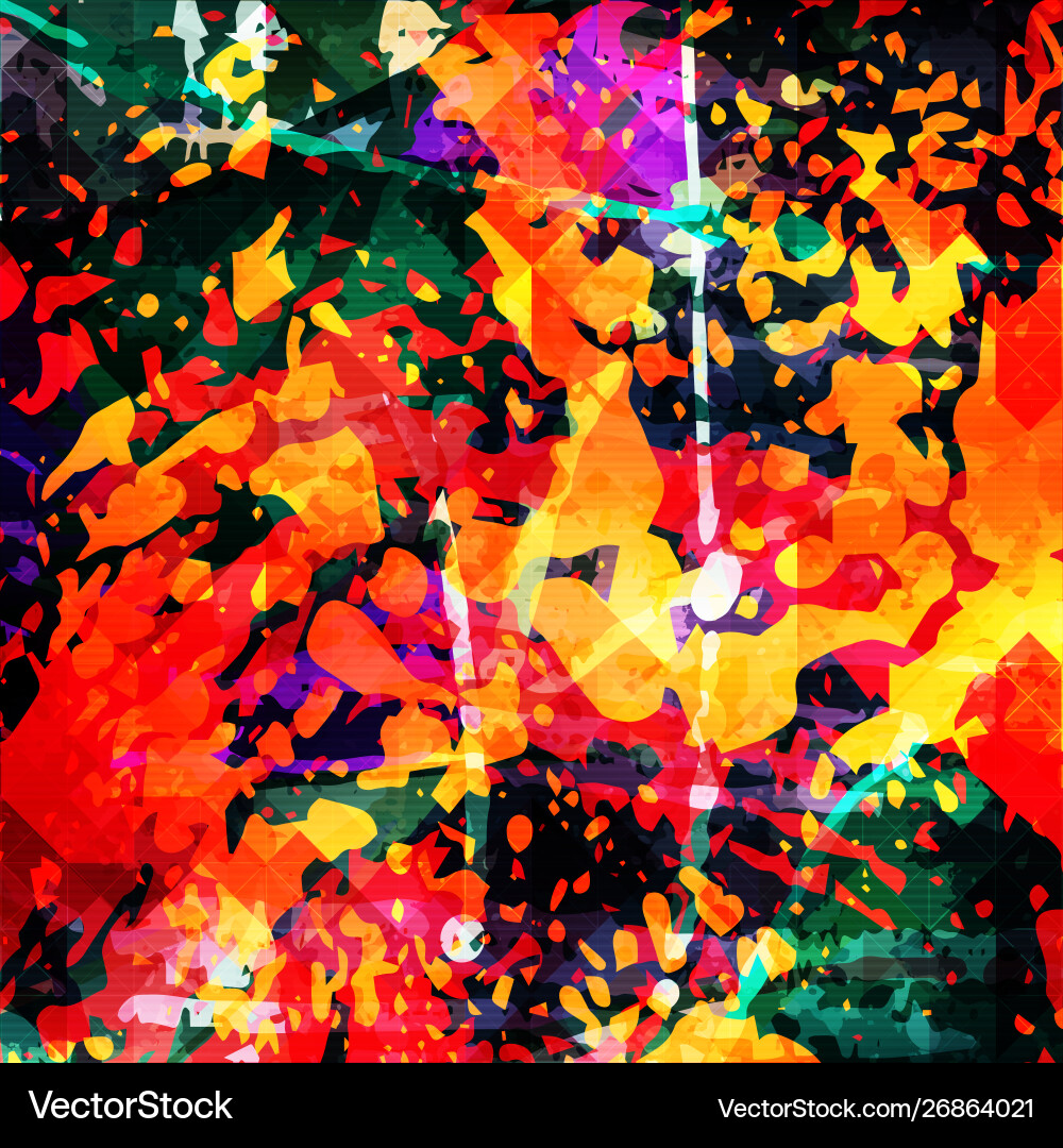 Geometric abstract color pattern in graffiti Vector Image