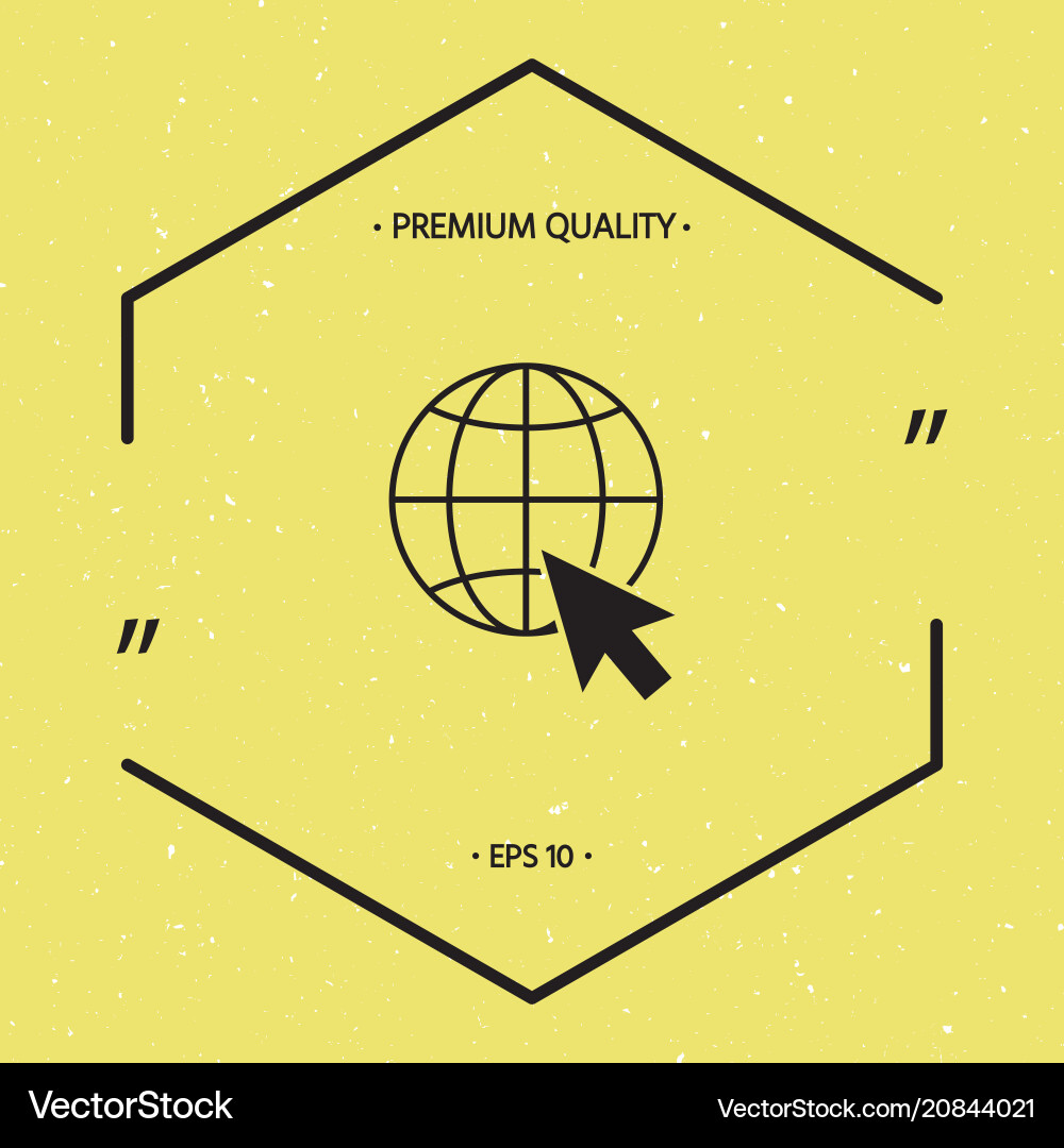 Go to web internet icon Go to web internet icon vector image