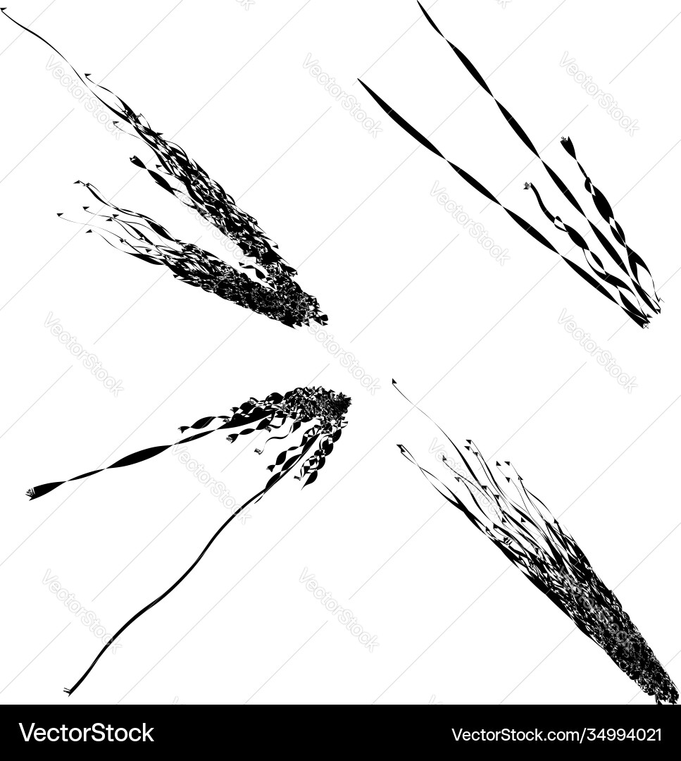 Grungy textured grung lines element set Grungy textured grung lines element set vector image