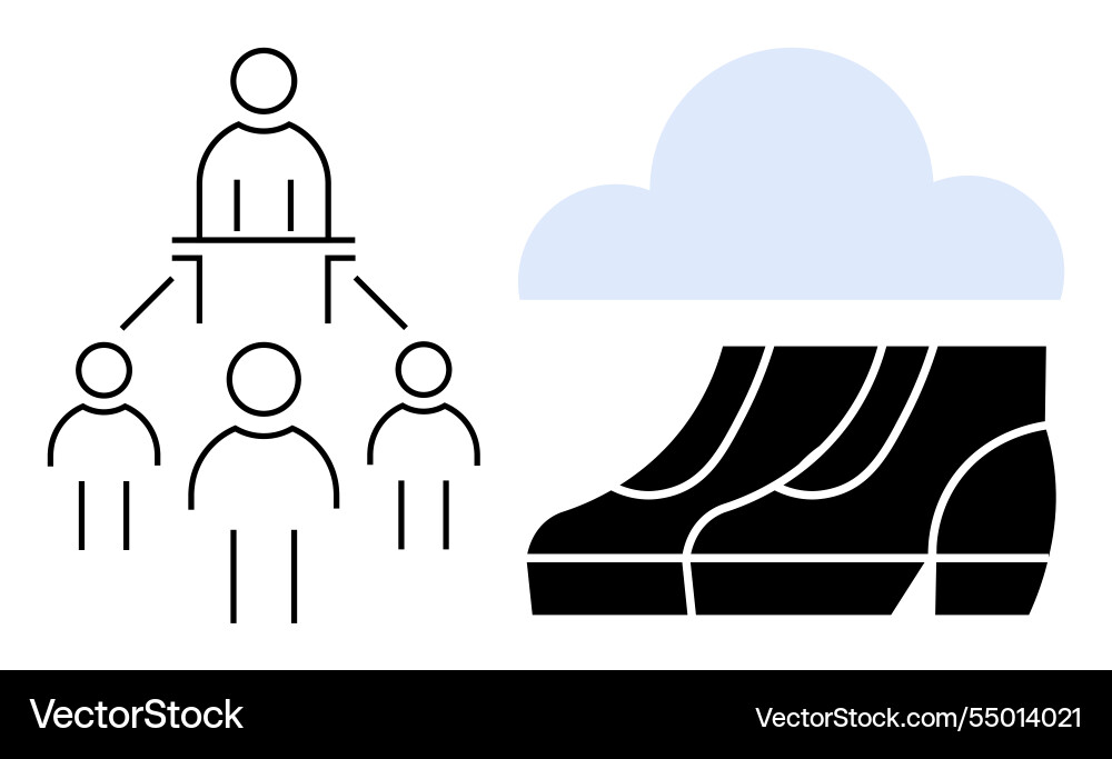 Hierarchical organizational structure and scalable vector image