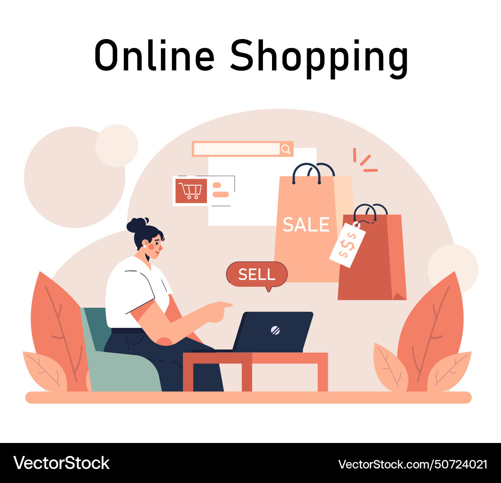 Impulsive buying shopaholic money problems Impulsive buying shopaholic money problems vector image