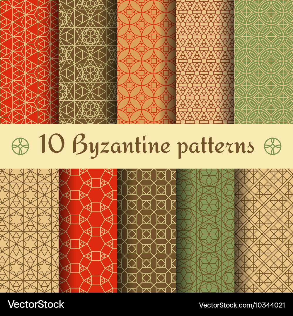 Intricate Byzantine Patterns vector image