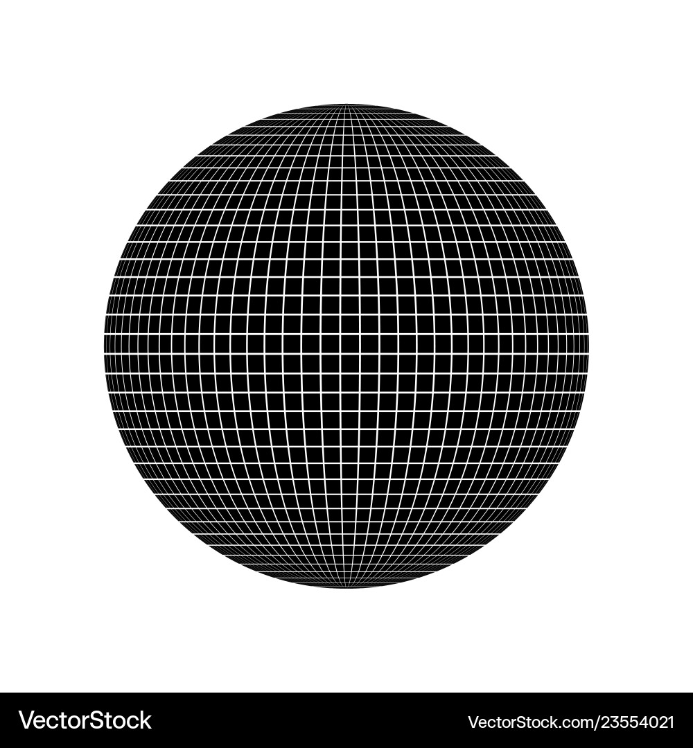 Isolated global grid sphere vector image