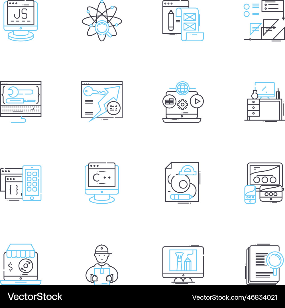 Kodierungstechniken lineare Icons setzen Algorithmen Kodierungstechniken lineare Icons setzen Algorithmen vektorbild
