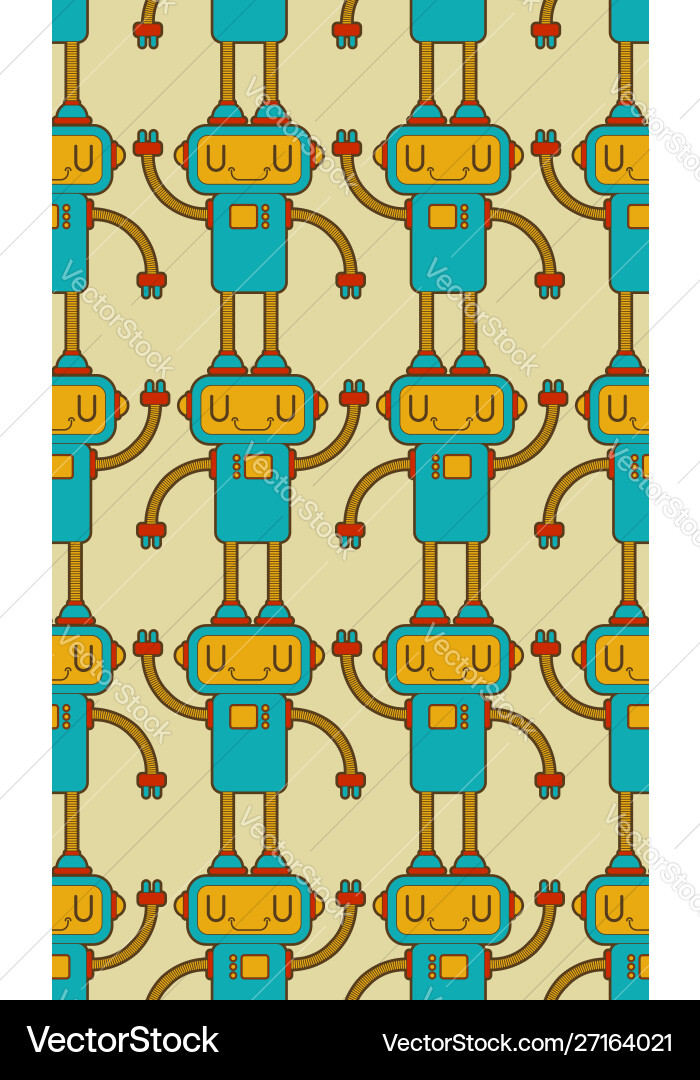 Robot pattern seamless cyborg background digital Robot pattern seamless cyborg background digital vector image