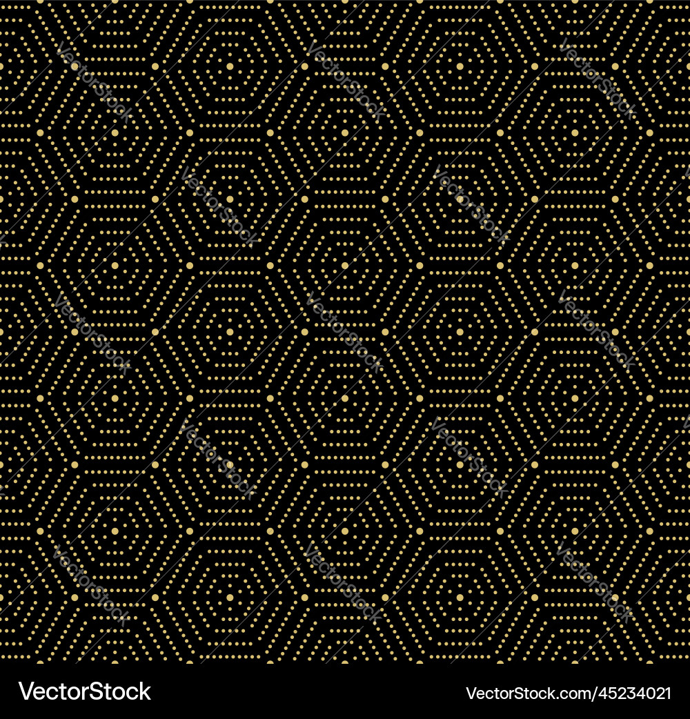 Seamless pattern with hexagonal dotted Vector Image