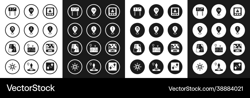 Set gps device error location with anchor Set gps device error location with anchor vector image