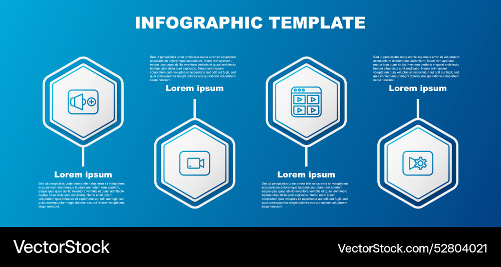 Set line speaker volume play video button music vector image