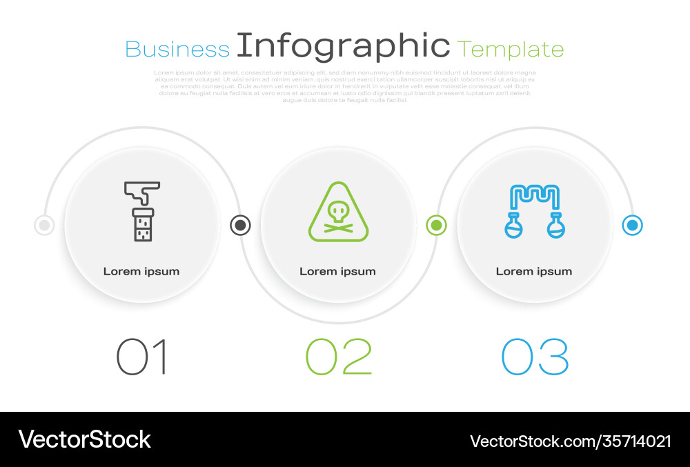 Set line test tube and flask triangle warning Vector Image