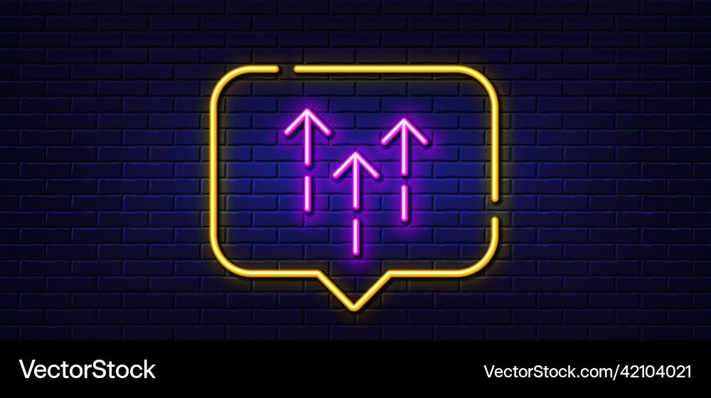 Swipe up line icon scrolling arrow sign landing Vector Image