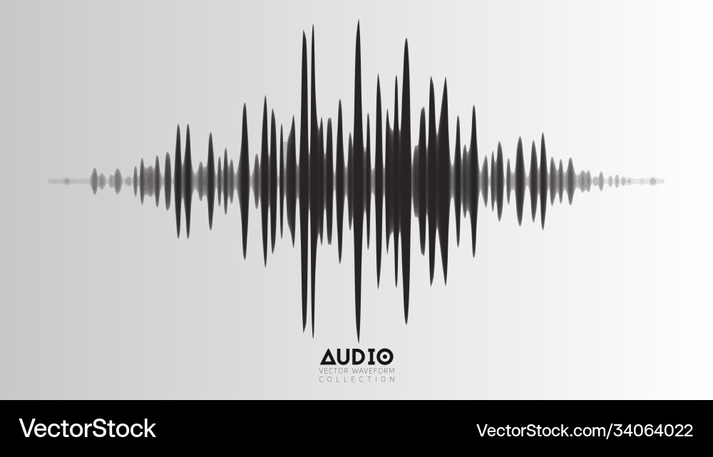 Abstract Audio Waveforms vector image