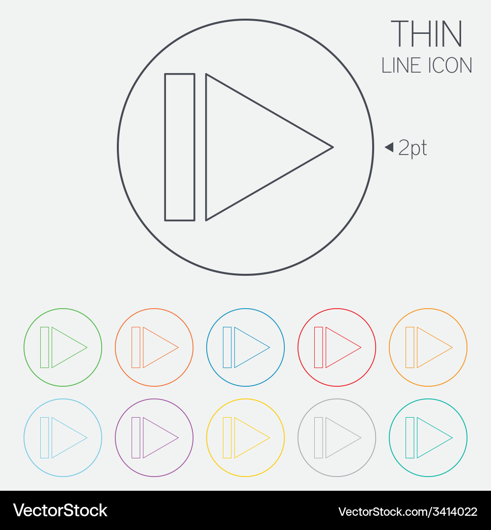Arrow sign icon next button navigation symbol Vector Image