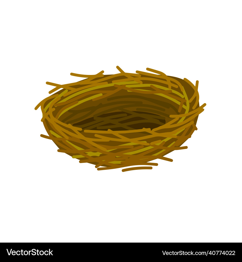 Bird nest element of forest vector image