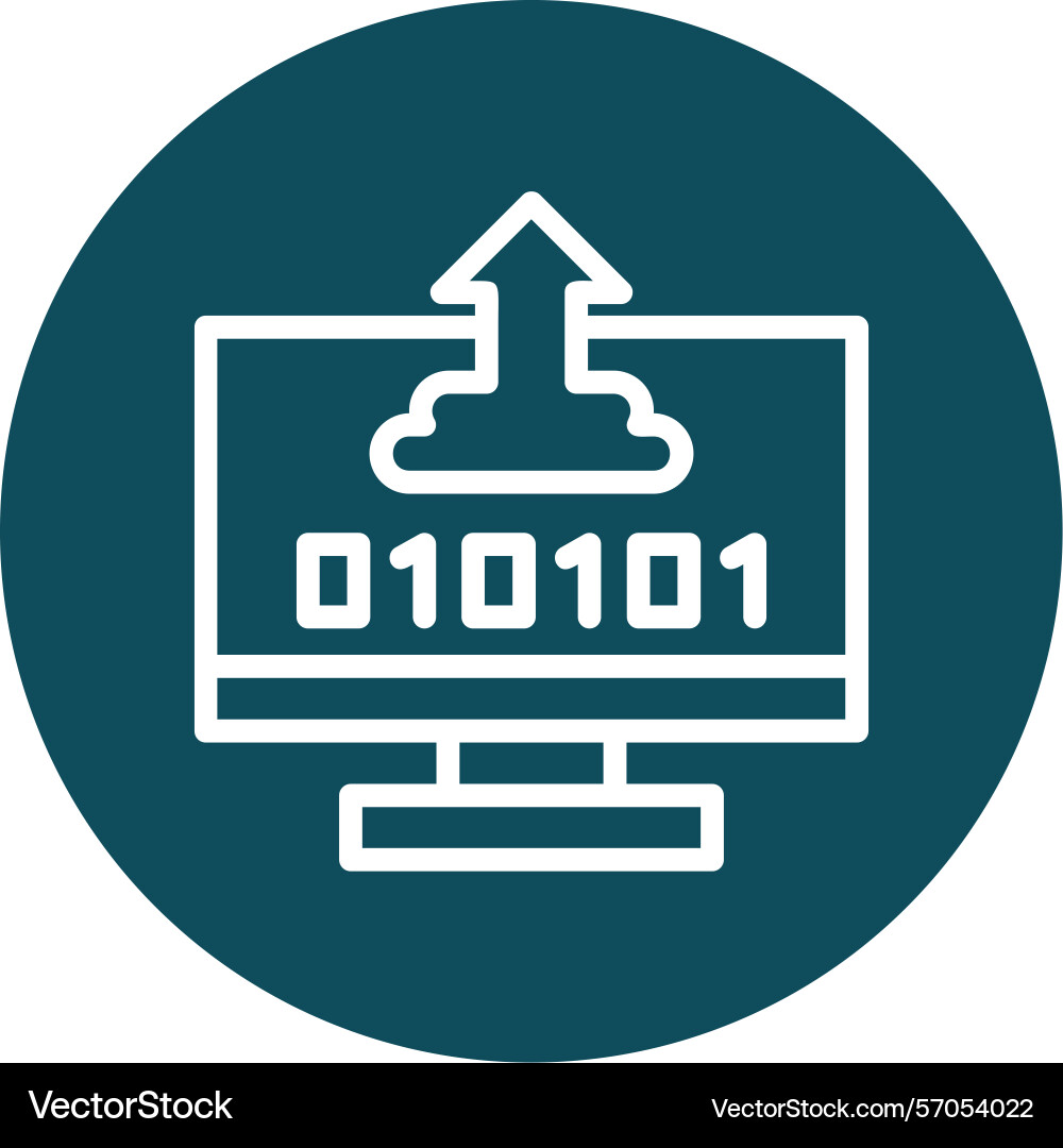 Byte boost line circle style icon design vector image