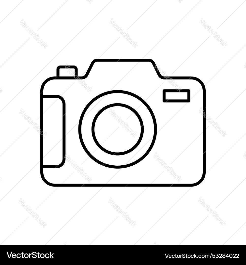 Camera icon outline style design isolated Vector Image
