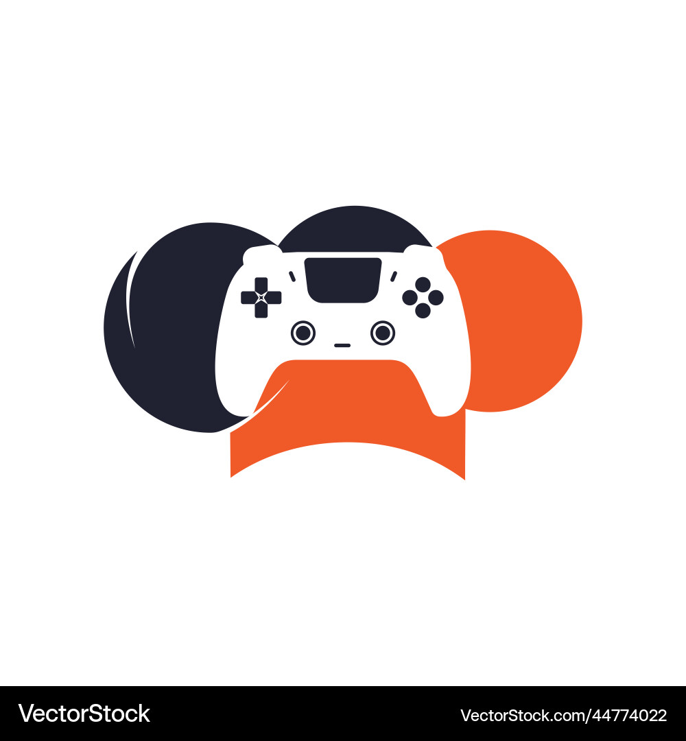 Chef hat with game console logo icon design vector image